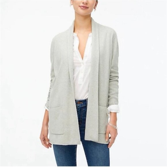 J.Crew Factory Chelsea Sweater Blazer Cardigan Heather Gray Size Small BA866 MSR - Picture 1 of 8
